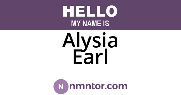 Alysia Earl