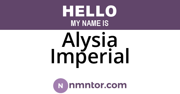Alysia Imperial