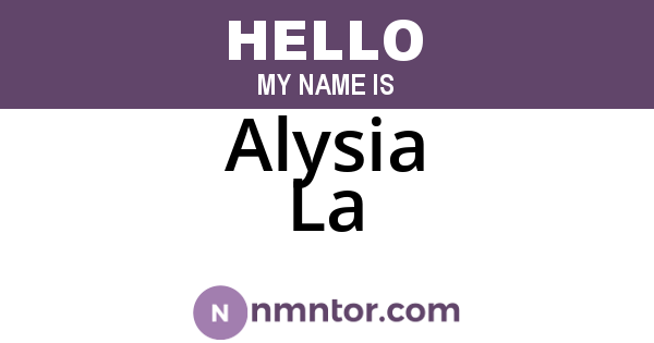 Alysia La