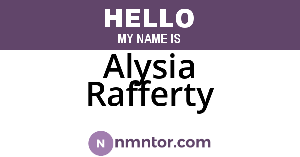 Alysia Rafferty