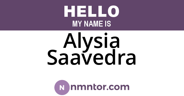 Alysia Saavedra