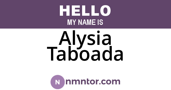 Alysia Taboada