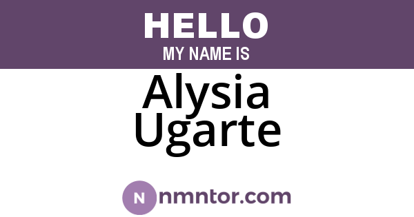 Alysia Ugarte