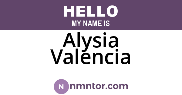 Alysia Valencia