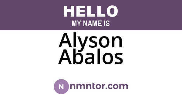 Alyson Abalos
