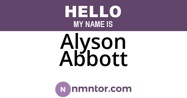 Alyson Abbott