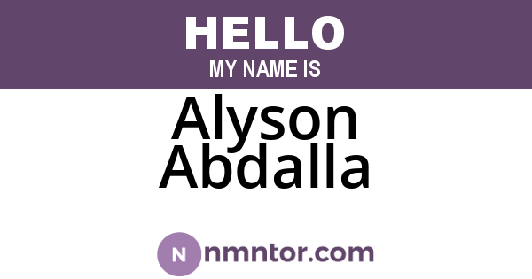 Alyson Abdalla
