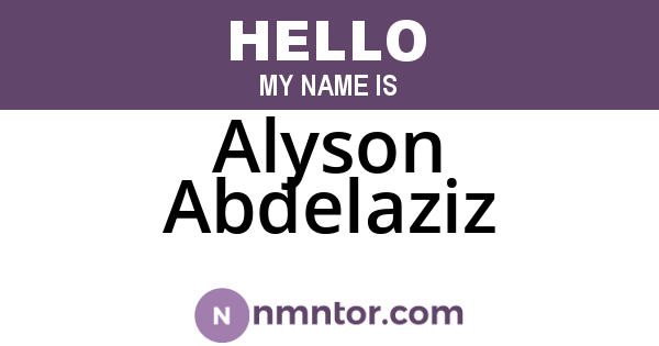 Alyson Abdelaziz