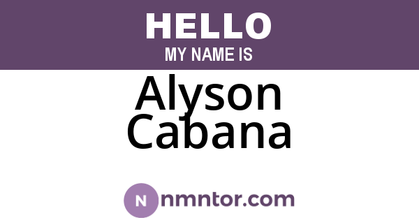 Alyson Cabana