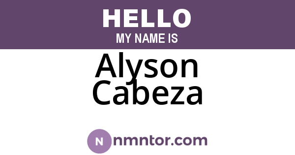 Alyson Cabeza