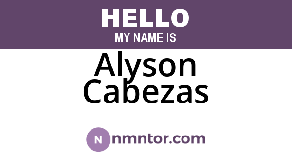 Alyson Cabezas