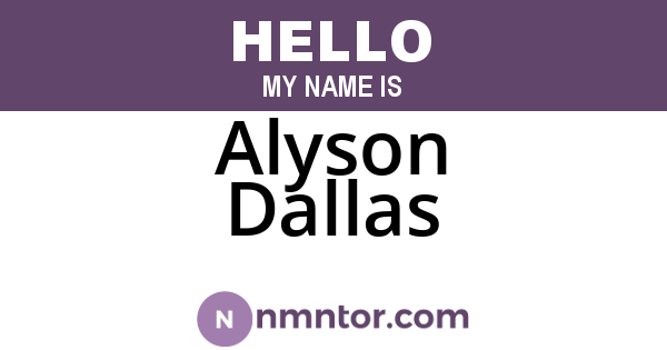 Alyson Dallas