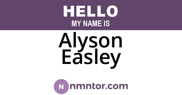 Alyson Easley