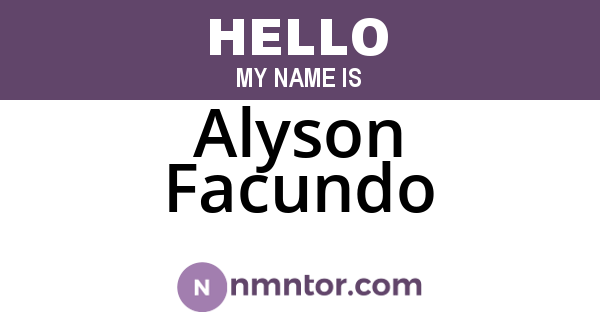 Alyson Facundo
