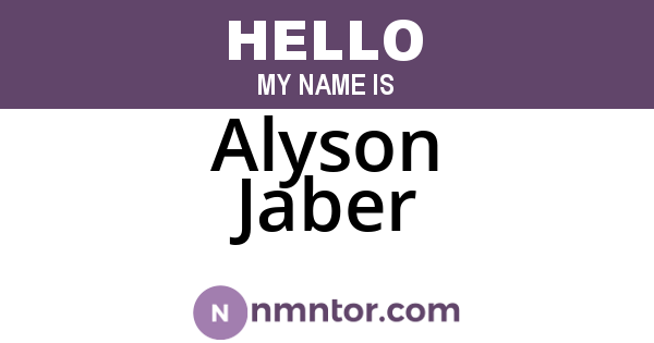 Alyson Jaber