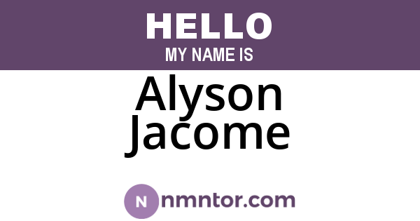 Alyson Jacome
