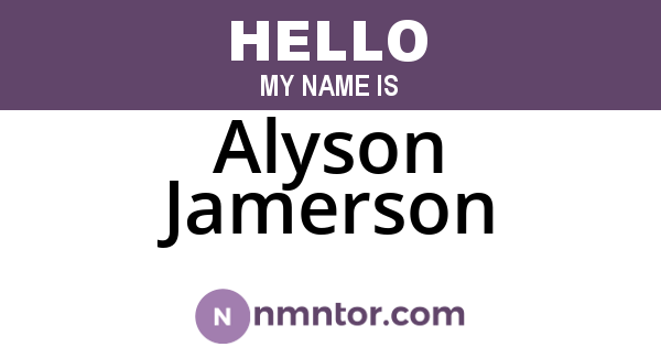 Alyson Jamerson