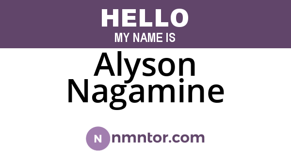 Alyson Nagamine