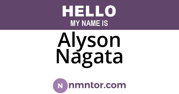 Alyson Nagata
