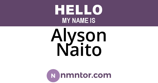 Alyson Naito