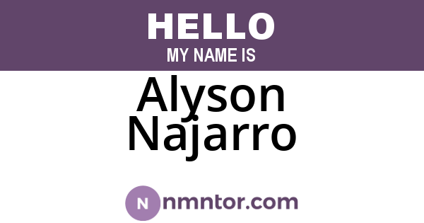 Alyson Najarro
