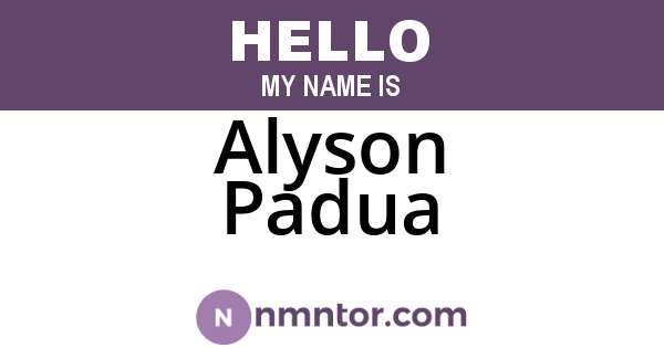 Alyson Padua