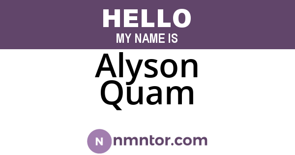 Alyson Quam