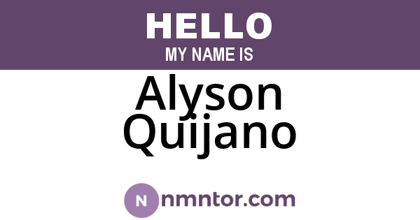 Alyson Quijano