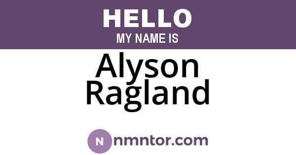 Alyson Ragland