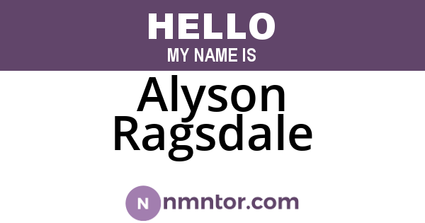 Alyson Ragsdale
