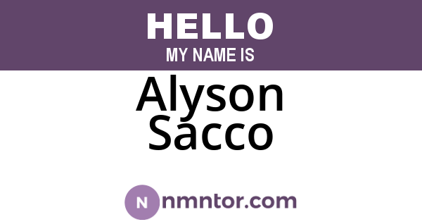 Alyson Sacco