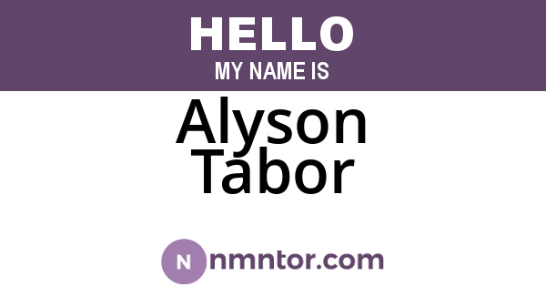 Alyson Tabor