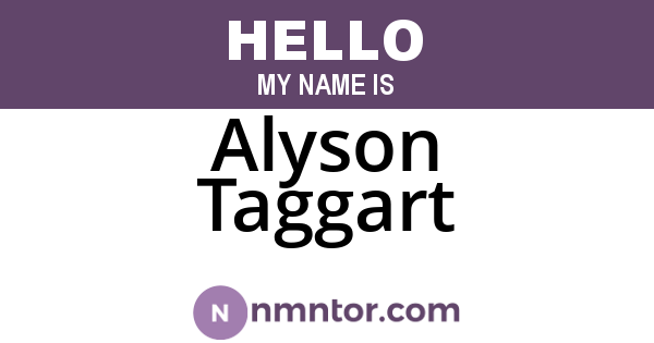 Alyson Taggart