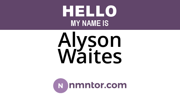 Alyson Waites