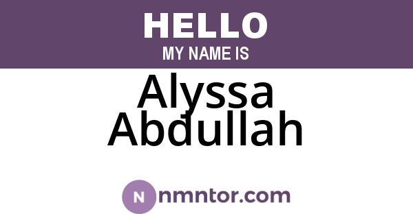 Alyssa Abdullah