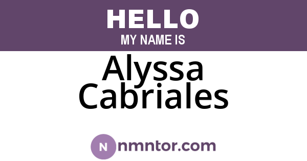 Alyssa Cabriales