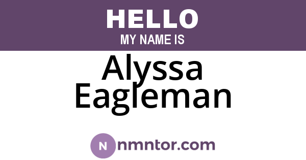 Alyssa Eagleman
