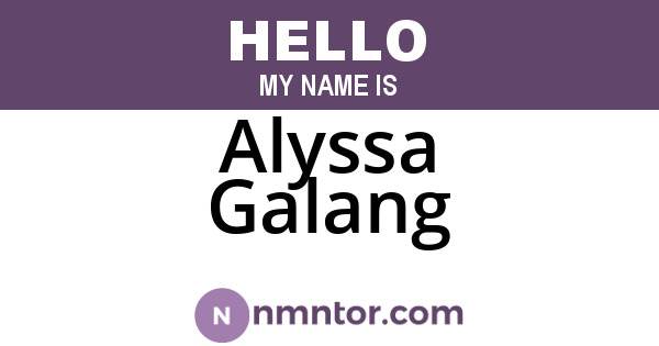 Alyssa Galang