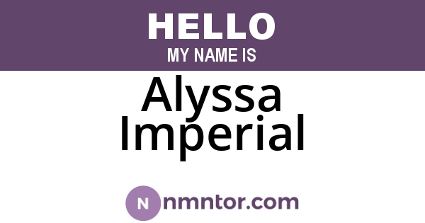 Alyssa Imperial