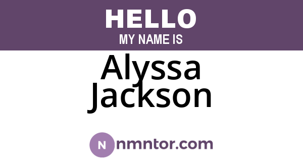 Alyssa Jackson