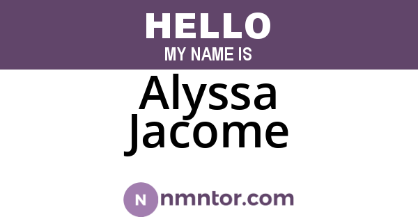 Alyssa Jacome