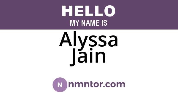 Alyssa Jain