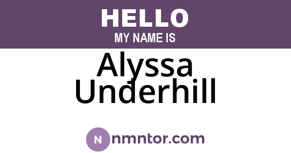 Alyssa Underhill
