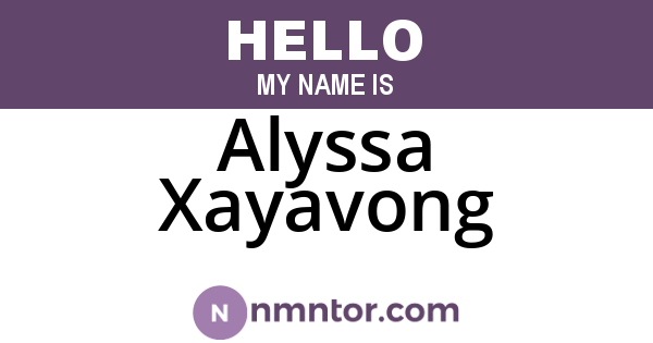 Alyssa Xayavong