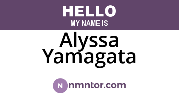 Alyssa Yamagata
