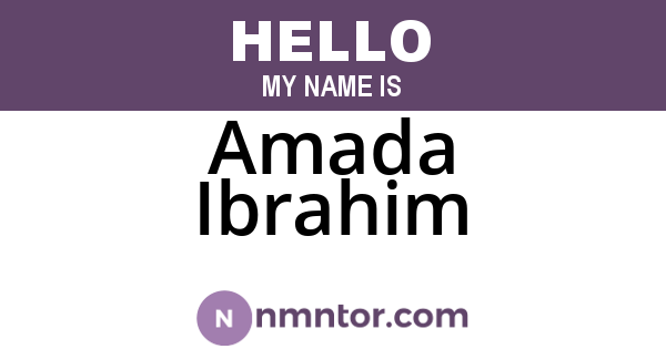 Amada Ibrahim