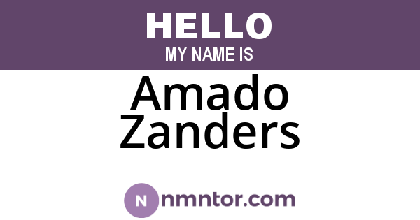 Amado Zanders