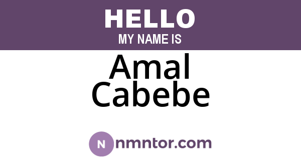 Amal Cabebe