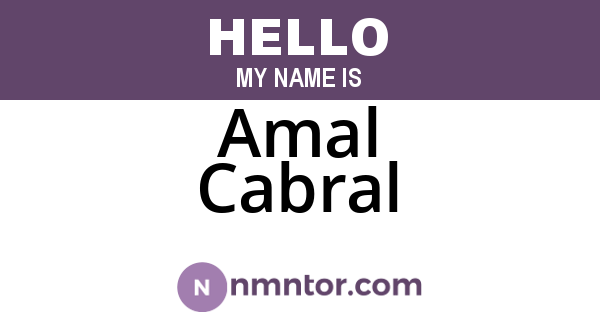 Amal Cabral