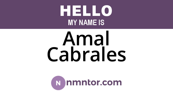 Amal Cabrales